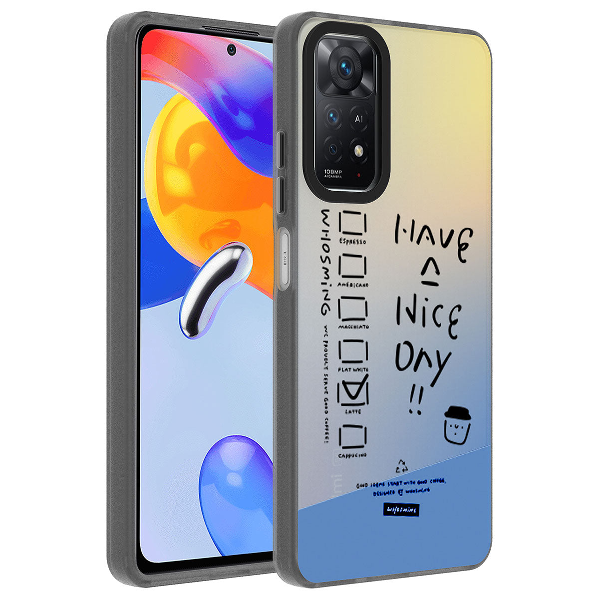 Xiaomi Redmi Note 12 Pro 4G Kılıf Desenli Zore Dragon Sert Kapak Kelimeler