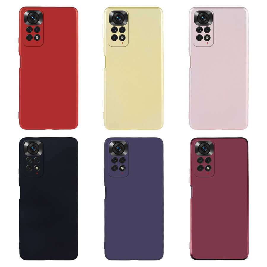 Xiaomi Redmi Note 12 Pro 4G Kılıf Zore Premier Silikon Kapak Mürdüm