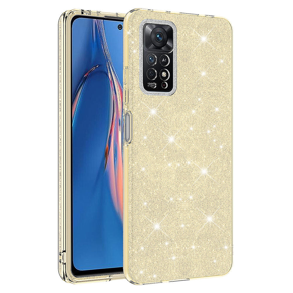 Xiaomi Redmi Note 12 Pro 4G Kılıf Zore Shining Silikon Gold