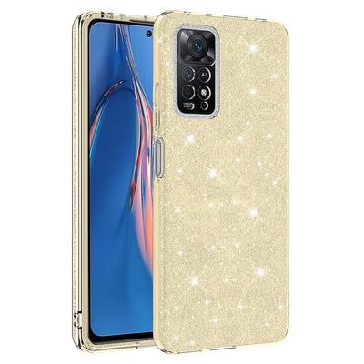 Xiaomi Redmi Note 12 Pro 4G Kılıf Zore Shining Silikon Gold