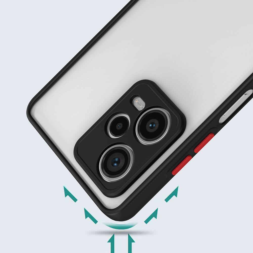 Xiaomi Redmi Note 12 Pro Plus 5G Kılıf Zore Hux Kapak Siyah