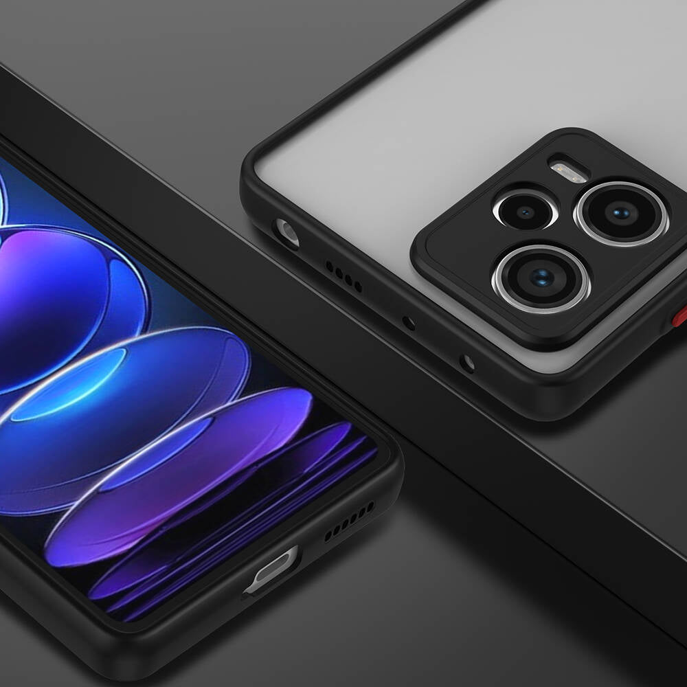 Xiaomi Redmi Note 12 Pro Plus 5G Kılıf Zore Hux Kapak Lacivert