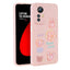 Xiaomi Redmi Note 12S Kılıf Kabartma Figürlü Parlak Zore Toys Silikon Kapak Pembe