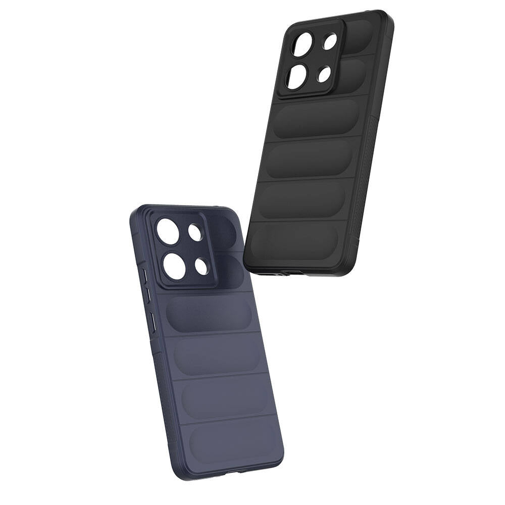 Xiaomi Redmi Note 13 4G Kılıf Esnek TPU Oyuklu Arka Yüzey Tasarımlı Zore Etnik Silikon Kapak Siyah