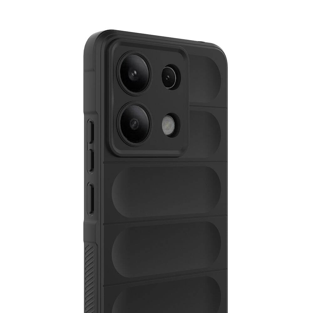 Xiaomi Redmi Note 13 4G Kılıf Esnek TPU Oyuklu Arka Yüzey Tasarımlı Zore Etnik Silikon Kapak Siyah