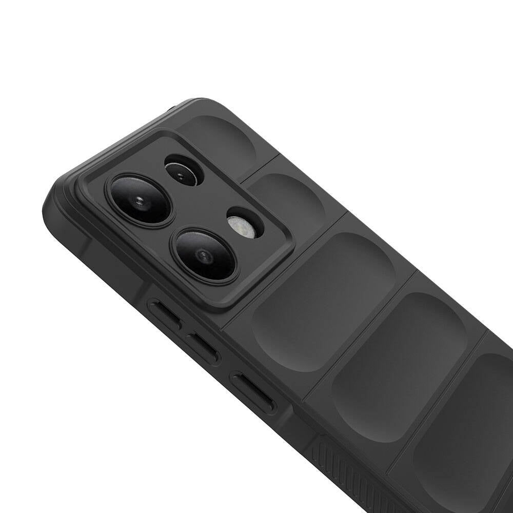 Xiaomi Redmi Note 13 4G Kılıf Esnek TPU Oyuklu Arka Yüzey Tasarımlı Zore Etnik Silikon Kapak Lacivert