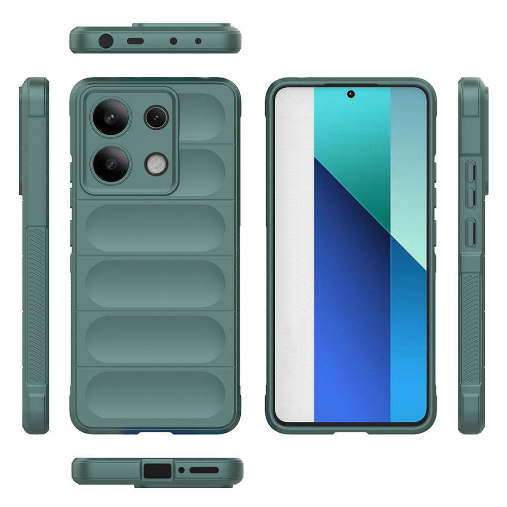 Xiaomi Redmi Note 13 4G Kılıf Esnek TPU Oyuklu Arka Yüzey Tasarımlı Zore Etnik Silikon Kapak Siyah