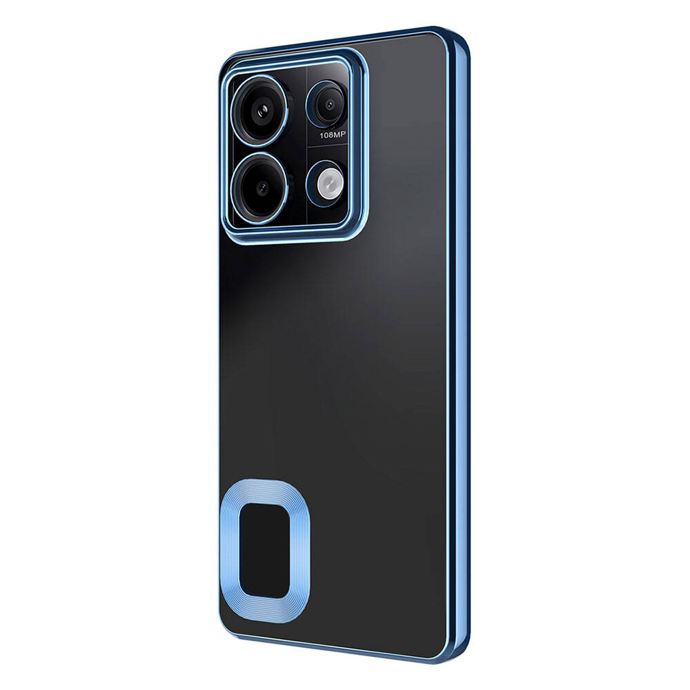 Xiaomi Redmi Note 13 4G Kılıf Kamera Korumalı Logo Gösteren Zore Omega Kapak Gold