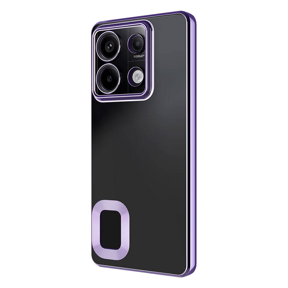 Xiaomi Redmi Note 13 4G Kılıf Kamera Korumalı Logo Gösteren Zore Omega Kapak Gold