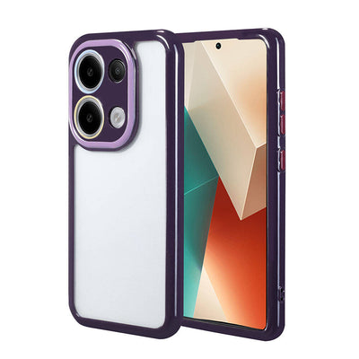 Xiaomi Redmi Note 13 4G Kılıf Kamera Korumalı Renkli Kenar ve Çerçeve Tasarımlı Zore Vitamin Kapak Derin Mor