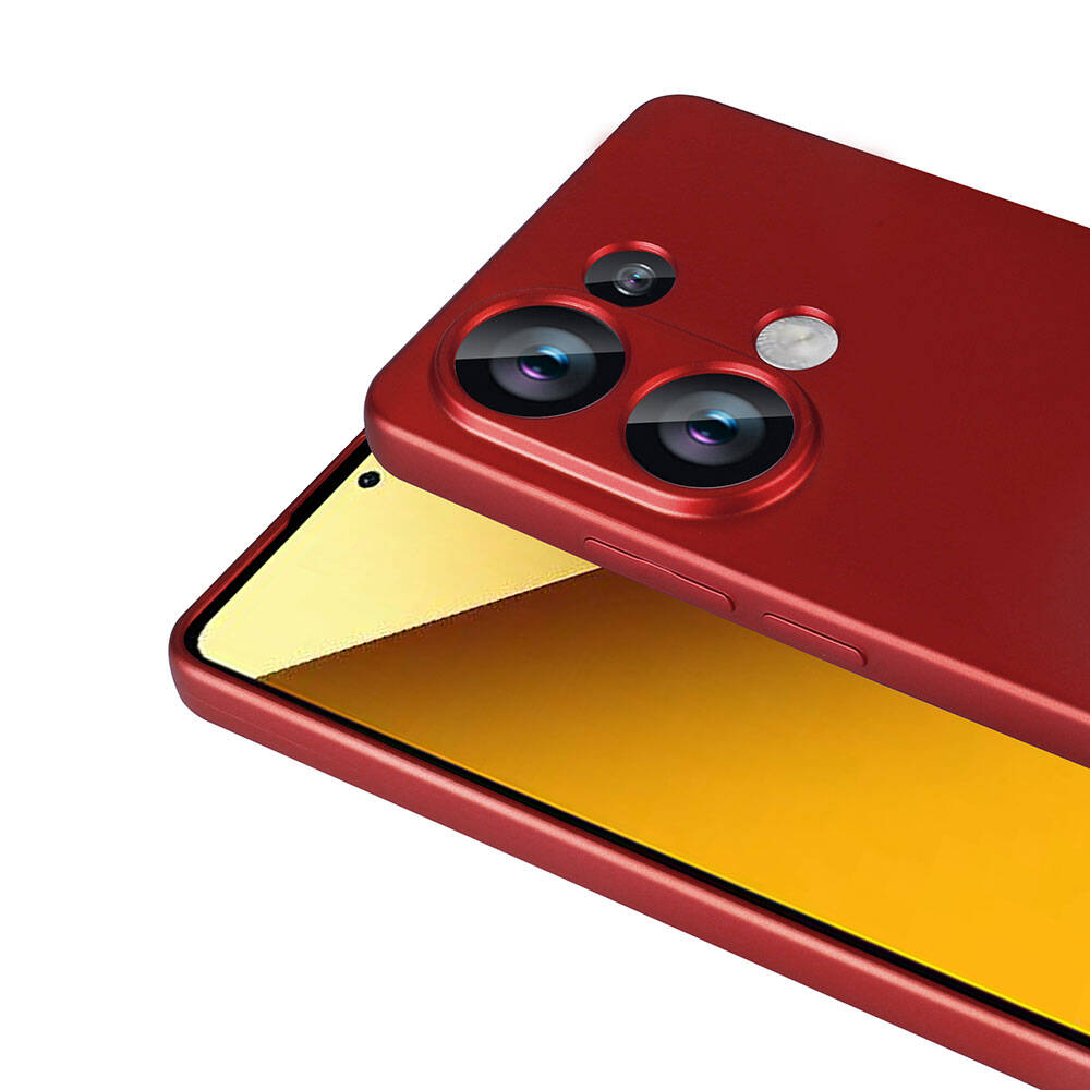 Xiaomi Redmi Note 13 4G Kılıf Zore Premier Silikon Kapak Kırmızı