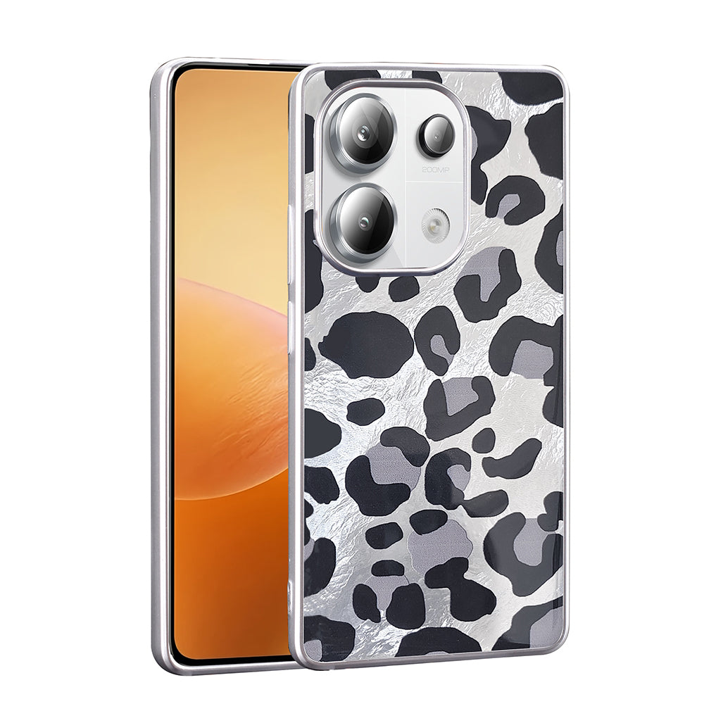 Xiaomi Redmi Note 13 Pro 4G Kılıf Desenli Zore Mep Kapak Gri Leopar