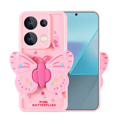 Xiaomi Redmi Note 13 Pro 4G Kılıf Kamera Korumalı Figür Tasarımlı Zore Kapya Kapak Koyu Kahve
