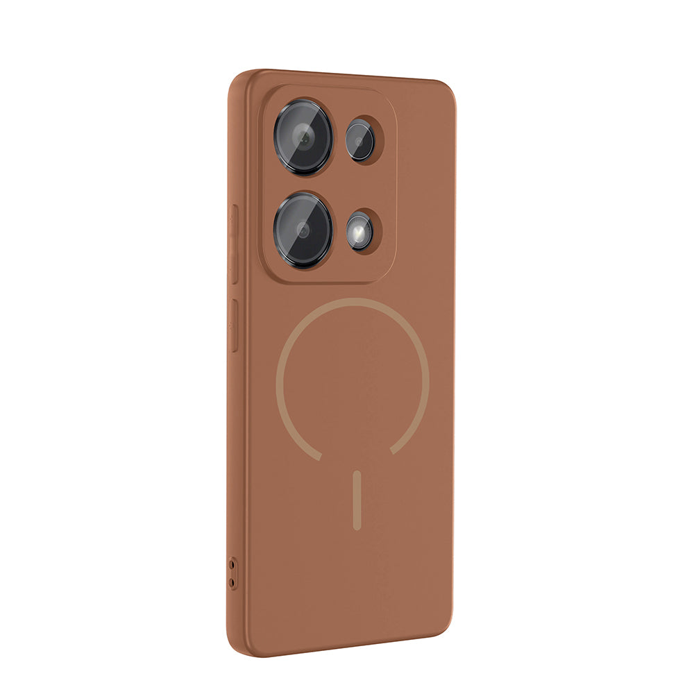 Xiaomi Redmi Note 13 Pro 4G Kılıf M-safe Şarj Özellikli Zore Meta Kapak Rose Pembe