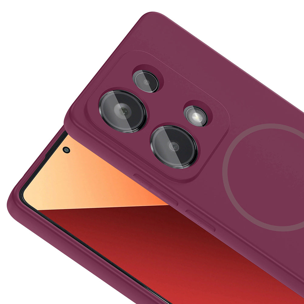 Xiaomi Redmi Note 13 Pro 4G Kılıf M-safe Şarj Özellikli Zore Meta Kapak Siyah