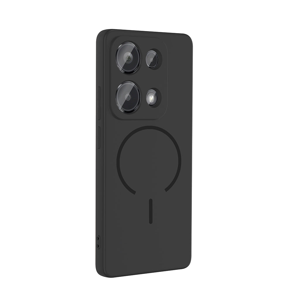 Xiaomi Redmi Note 13 Pro 4G Kılıf M-safe Şarj Özellikli Zore Meta Kapak Rose Pembe