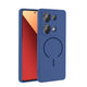 Xiaomi Redmi Note 13 Pro 4G Kılıf M-safe Şarj Özellikli Zore Meta Kapak Lacivert