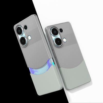 Xiaomi Redmi Note 13 Pro 4G Kılıf Mıknatıslı Zore Duble Kapak Gri