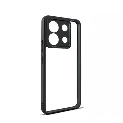 Xiaomi Redmi Note 13 Pro 5G Kılıf Kamera Korumalı Şeffaf Arka Yüzey Zore New Roll Kapak Siyah