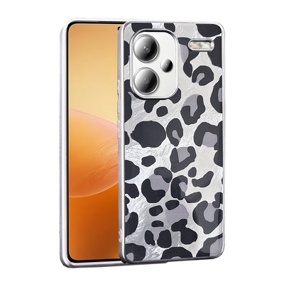 Xiaomi Redmi Note 13 Pro Plus 5G Kılıf Desenli Zore Mep Kapak Gri Leopar