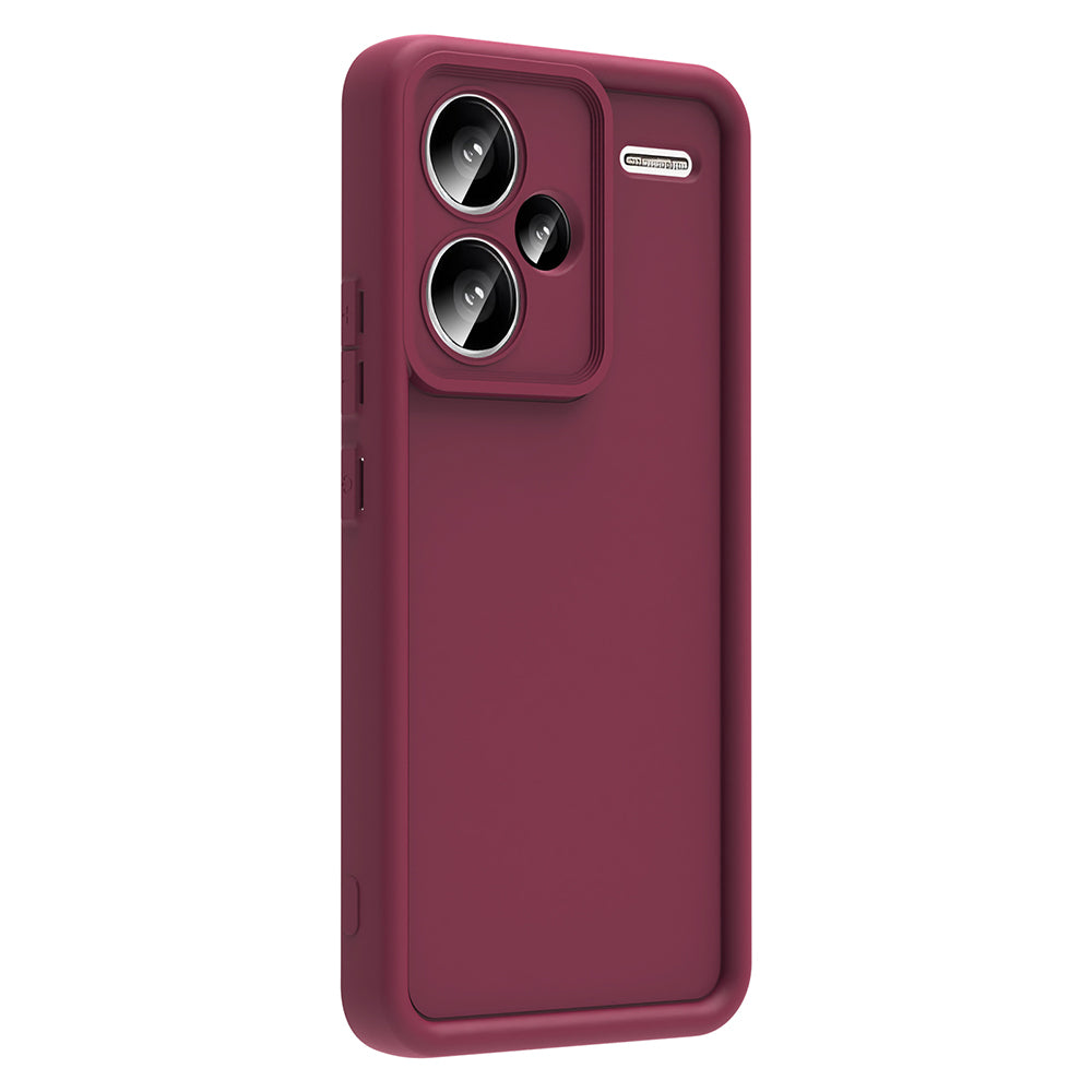 Xiaomi Redmi Note 13 Pro Plus Kılıf Kamera Korumalı Zore Ananas Kapak Mürdüm