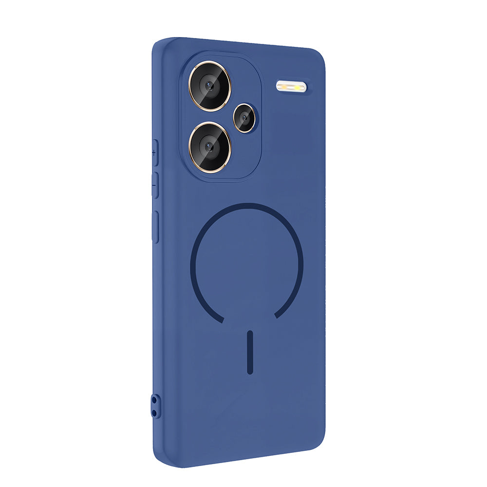 Xiaomi Redmi Note 13 Pro Plus 5G Kılıf M-safe Şarj Özellikli Zore Meta Kapak Mürdüm