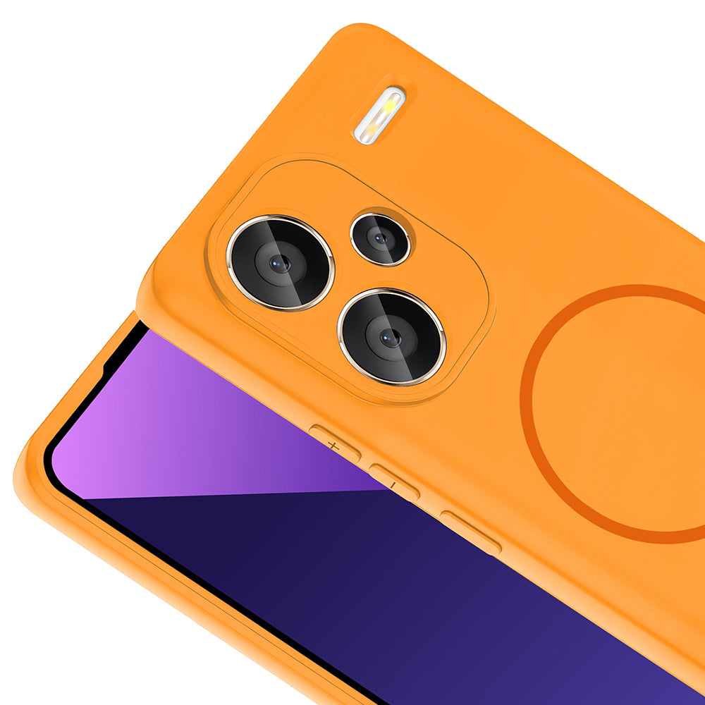 Xiaomi Redmi Note 13 Pro Plus 5G Kılıf M-safe Şarj Özellikli Zore Meta Kapak Mürdüm