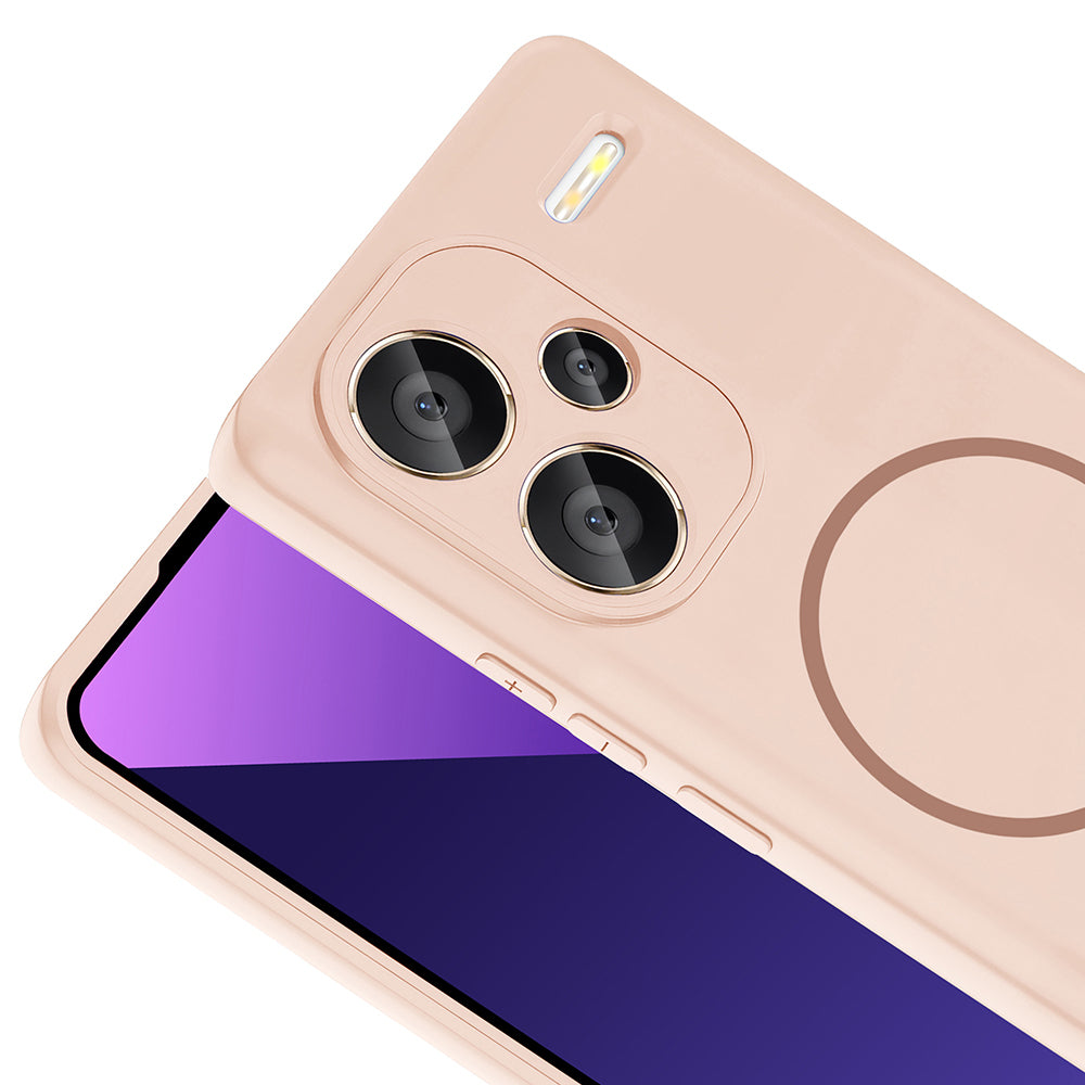 Xiaomi Redmi Note 13 Pro Plus 5G Kılıf M-safe Şarj Özellikli Zore Meta Kapak Turuncu