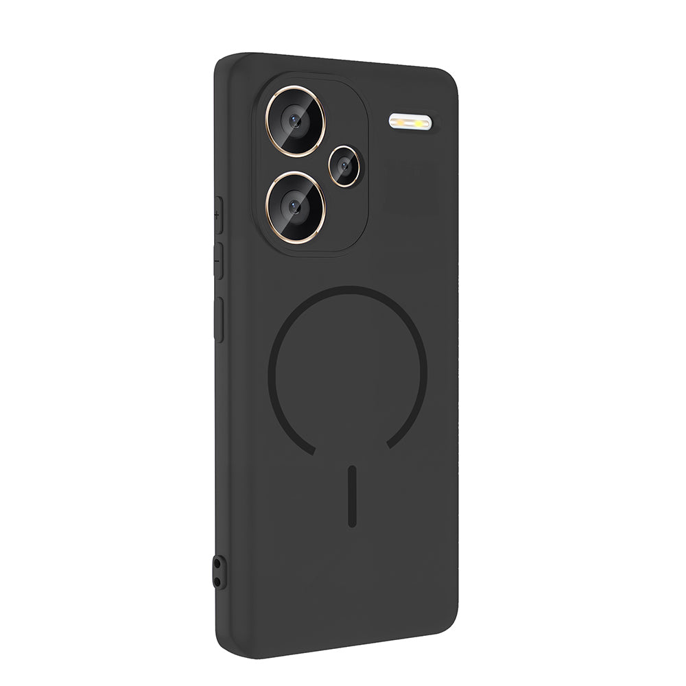 Xiaomi Redmi Note 13 Pro Plus 5G Kılıf M-safe Şarj Özellikli Zore Meta Kapak Lacivert