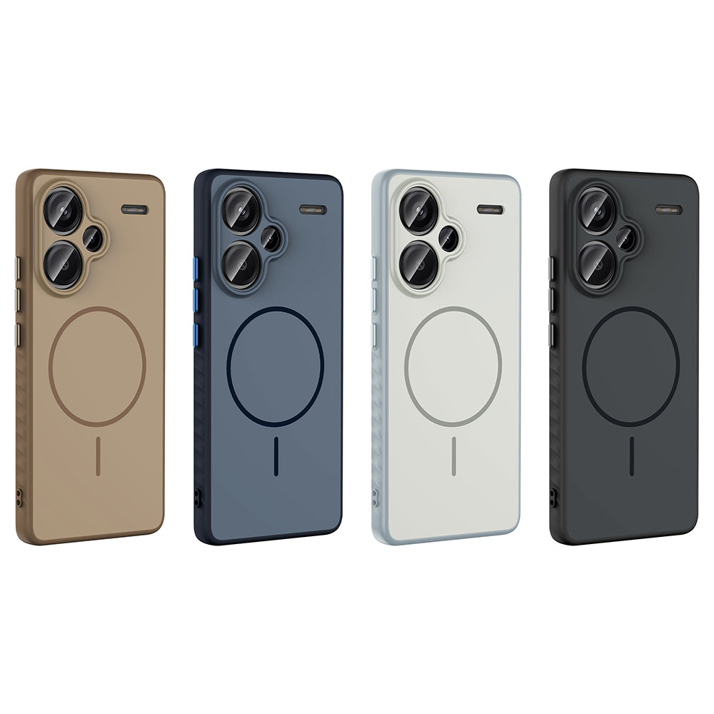 Xiaomi Redmi Note 13 Pro Plus 5G Kılıf M-safe Şarj Özellikli Zore Tea Kapak Gümüş