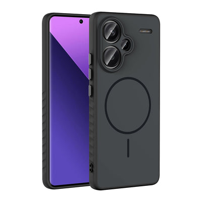 Xiaomi Redmi Note 13 Pro Plus 5G Kılıf M-safe Şarj Özellikli Zore Tea Kapak Siyah