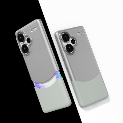 Xiaomi Redmi Note 13 Pro Plus 5G Kılıf Mıknatıslı Zore Duble Kapak Gri