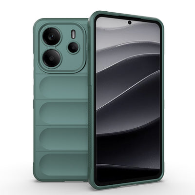 Xiaomi Redmi Note 14 4G Kılıf Esnek TPU Oyuklu Arka Yüzey Tasarımlı Zore Etnik Silikon Kapak Siyah