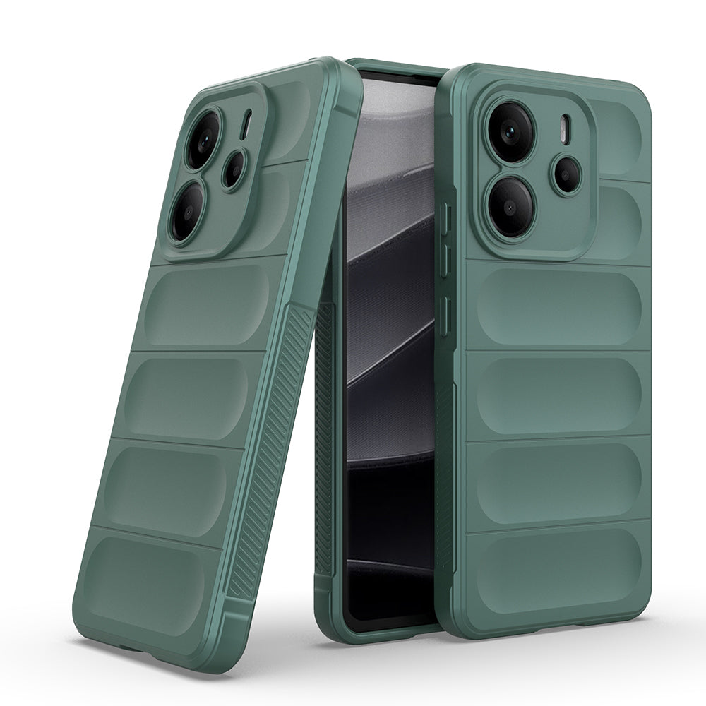 Xiaomi Redmi Note 14 4G Kılıf Esnek TPU Oyuklu Arka Yüzey Tasarımlı Zore Etnik Silikon Kapak Siyah