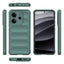 Xiaomi Redmi Note 14 4G Kılıf Esnek TPU Oyuklu Arka Yüzey Tasarımlı Zore Etnik Silikon Kapak Koyu Yeşil