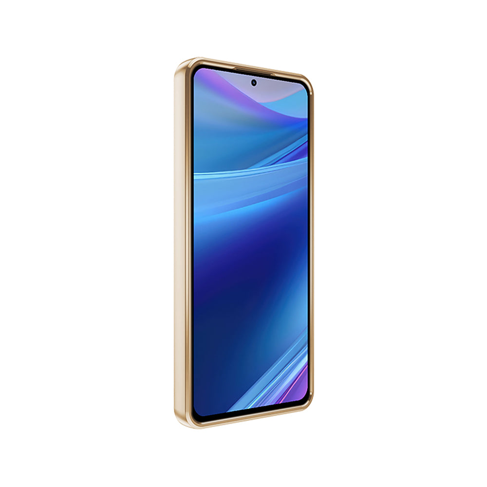 Xiaomi Redmi Note 14 4G Kılıf Kamera Korumalı Logo Gösteren Zore Omega Kapak Gümüş