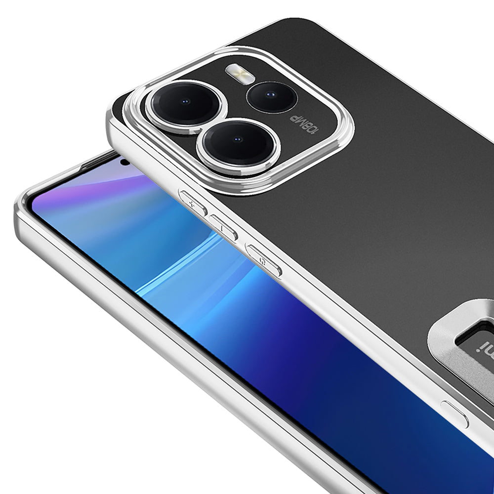 Xiaomi Redmi Note 14 4G Kılıf Kamera Korumalı Logo Gösteren Zore Omega Kapak Derin Mor