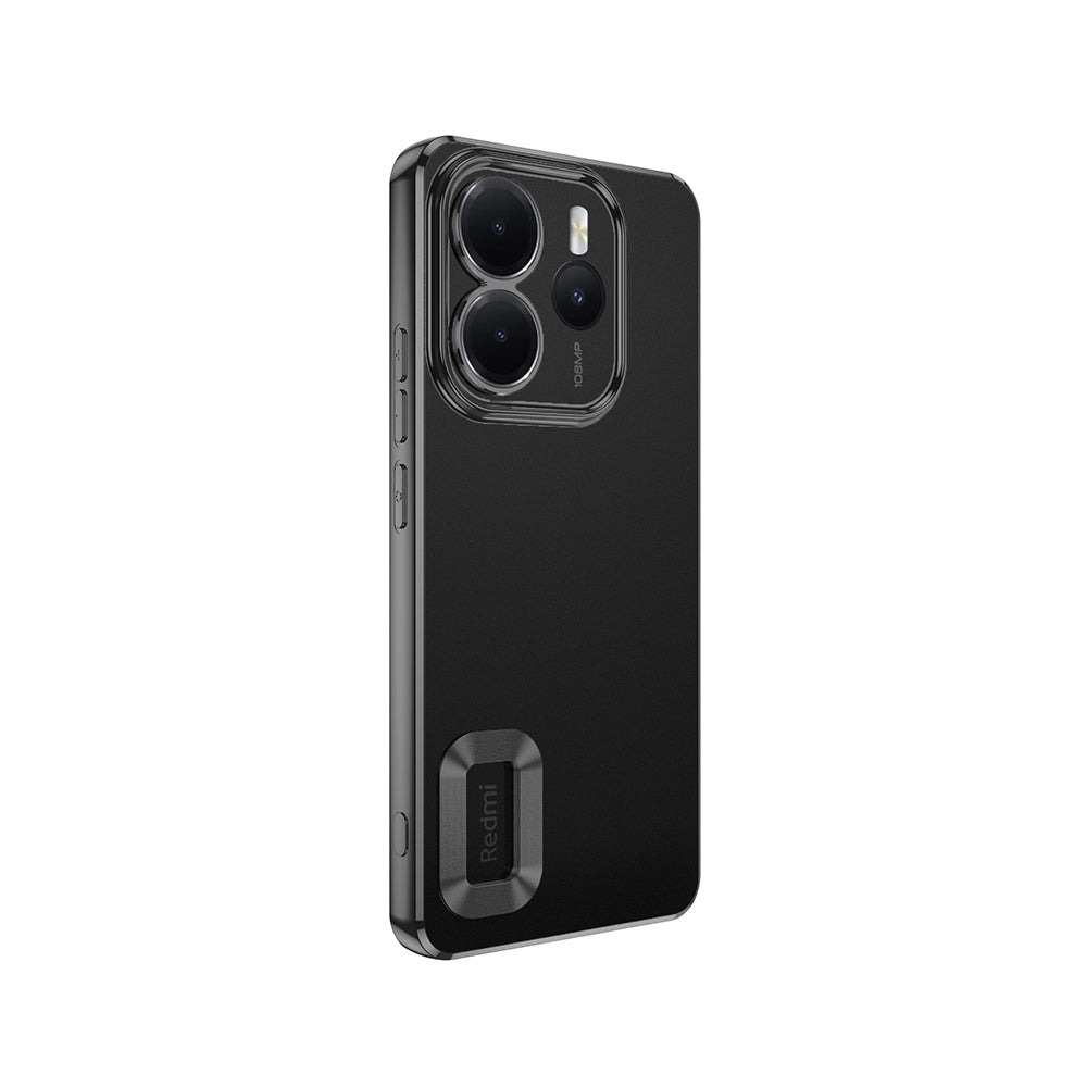Xiaomi Redmi Note 14 4G Kılıf Kamera Korumalı Logo Gösteren Zore Omega Kapak Gümüş