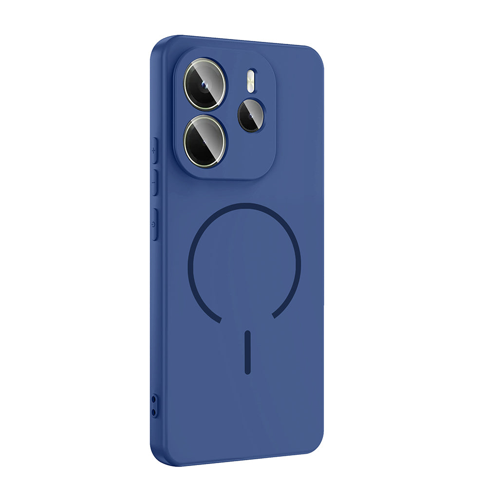 Xiaomi Redmi Note 14 4G Kılıf M-safe Şarj Özellikli Zore Meta Kapak Mürdüm