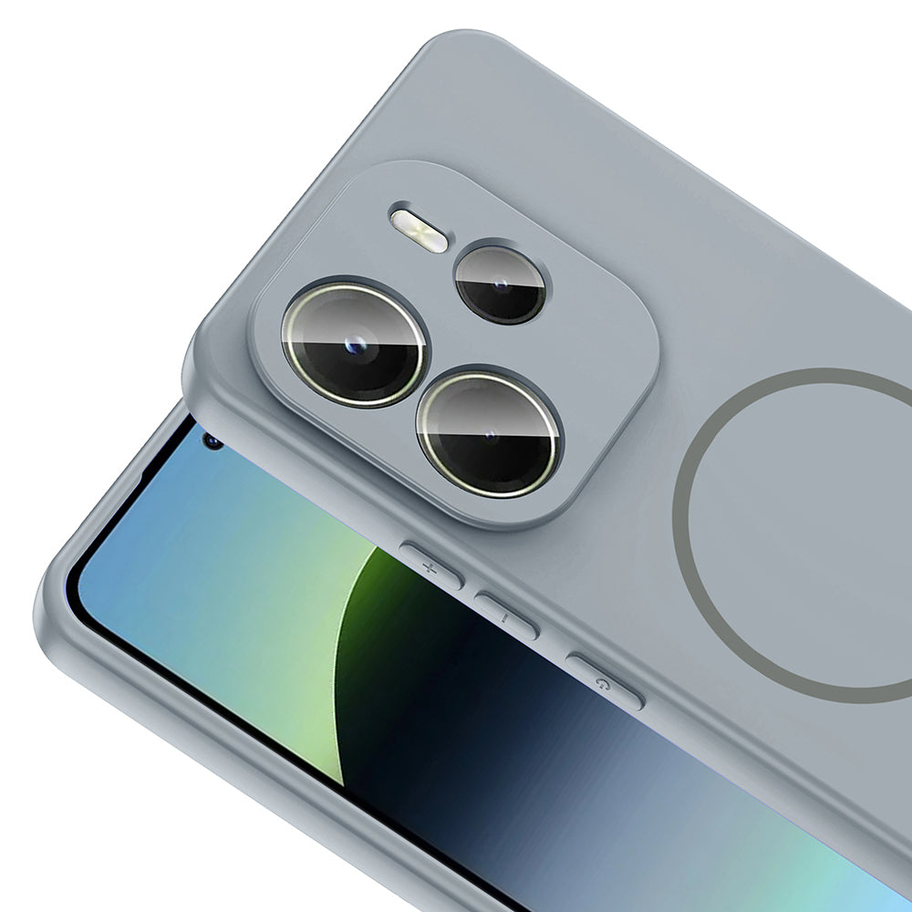 Xiaomi Redmi Note 14 4G Kılıf M-safe Şarj Özellikli Zore Meta Kapak Turuncu
