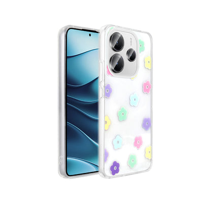 Xiaomi Redmi Note 14 4G Kılıf Şeffaf Figürlü Zore Folk Sert Kapak Fiyonk