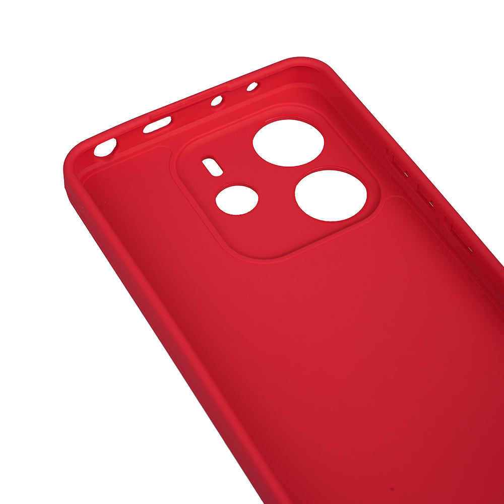 Xiaomi Redmi Note 14 4G Kılıf Zore Biye Silikon Kırmızı
