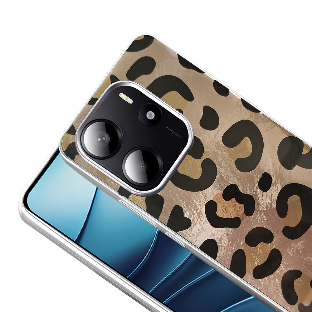 Xiaomi Redmi Note 14 5G Kılıf Desenli Zore Mep Kapak Gri Leopar