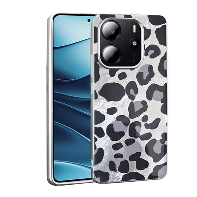 Xiaomi Redmi Note 14 5G Kılıf Desenli Zore Mep Kapak Gri Leopar