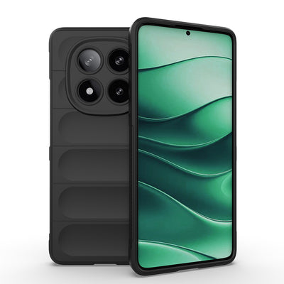 Xiaomi Redmi Note 14 5G Kılıf Esnek TPU Oyuklu Arka Yüzey Tasarımlı Zore Etnik Silikon Kapak Siyah