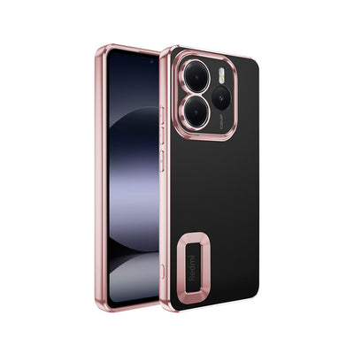 Xiaomi Redmi Note 14 5G Kılıf Kamera Korumalı Logo Gösteren Zore Omega Kapak Lila