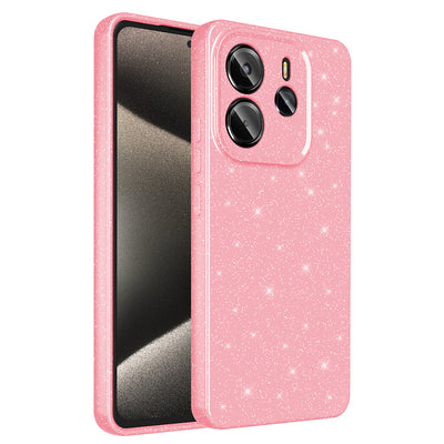 Xiaomi Redmi Note 14 5G Kılıf Kamera Korumalı Simli Lüks Zore Koton Kapak Lila
