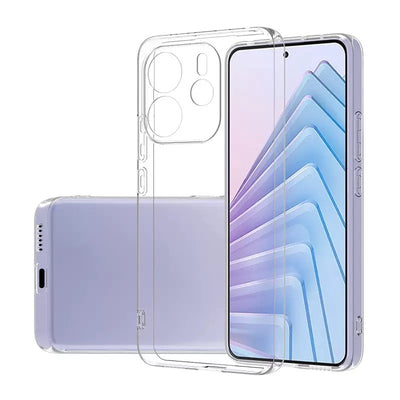 Xiaomi Redmi Note 14 5G Kılıf Zore Süper Silikon Kapak Şeffaf