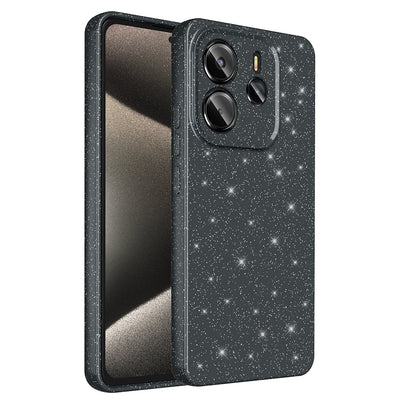 Xiaomi Redmi Note 14 Kılıf Kamera Korumalı Simli Lüks Zore Koton Kapak Siyah