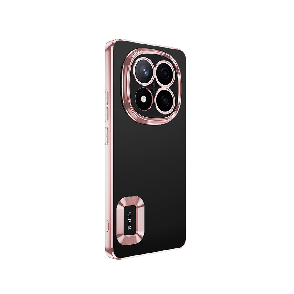 Xiaomi Redmi Note 14 Pro 4G Kılıf Kamera Korumalı Logo Gösteren Zore Omega Kapak Siyah